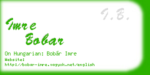 imre bobar business card